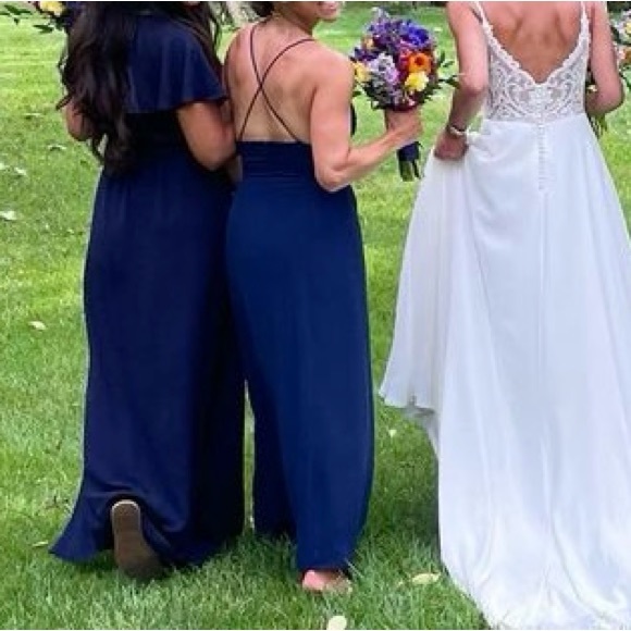 Fame and Partners Navy Bridesmaid Dress Size 6 - Picture 2 of 8